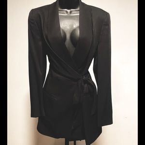 Tailored Wrap Tie Blazer
